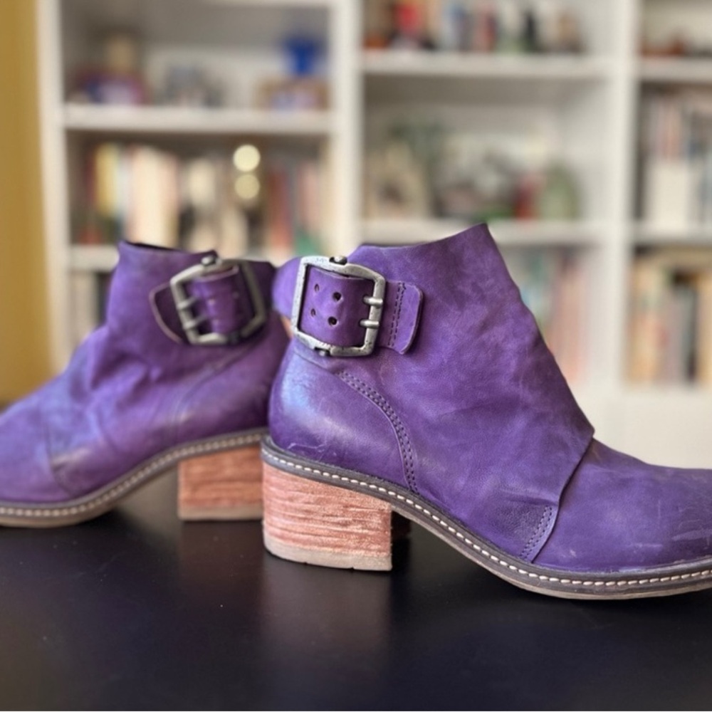 A.S.98 EUC Purple Ankle Boots - Picture 5 of 7